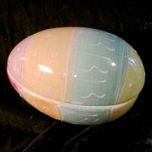 Painted Porcelain Egg Box